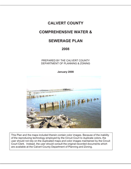 Calvert County 2008 Comprehensive Water and Sewerage Plan