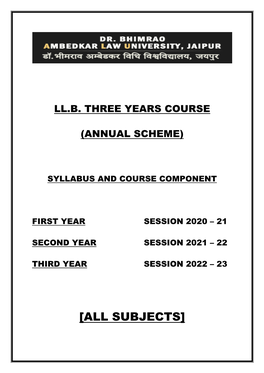 [All Subjects] Law Subjects [Ll.B.] S