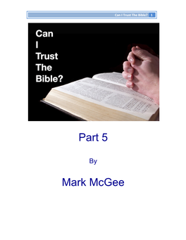 Can I Trust the Bible? 1