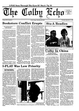 Bookstore Conflict Erupts Colby in China I-PLAY Was Low Priority Stu