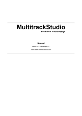 Multitrackstudio 10.1 Manual
