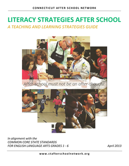 Literacy Strategies After School a Teaching and Learning Strategies Guide