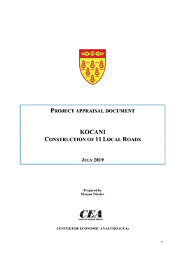 Municipality of Kocani Project Appraisal Document