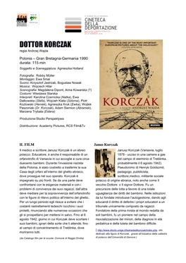 DOTTOR KORCZAK Regia Andrzej Wajda