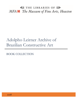 Adolpho Leirner Archive of Brazilian Constructive Art