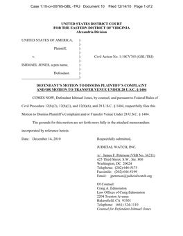 Case 1:10-Cv-00765-GBL -TRJ Document 10 Filed 12/14/10 Page 1 of 2