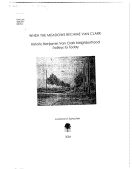 Historic Benjamin Van Clark Neighborhood Trolleys to Today