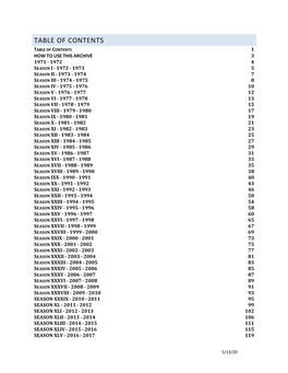 Table of Contents