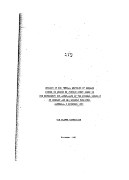 Dinner in Honour of Justice Kirby Our German Connection