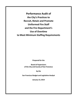 Performance Audit Of