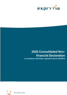 2020 Consolidated Non Financial Declaration