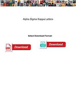 Alpha Sigma Kappa Letters