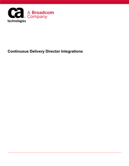 Continuous Delivery Director Integrations