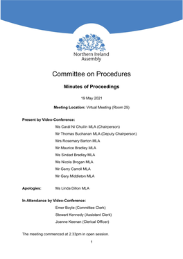 Committee on Procedures