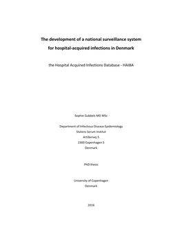 The Hospital Acquired Infections Database - HAIBA