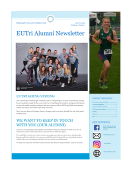 Eutri Alumni Newsletter