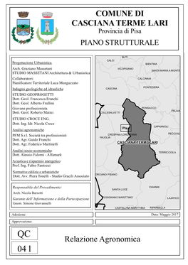 Comune Di Casciana Terme Lari Nuovo Piano Strutturale