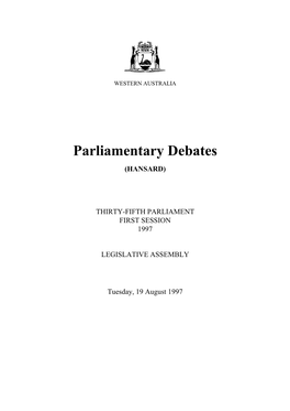 Assembly Tuesday, 19 August 1997