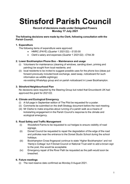 Stinsford Parish Council