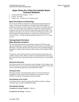 B118 Basin Boundary Description 2003