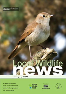 A News and Events Diary from Wildlife and Conservation Groups in the Ipswich Area January