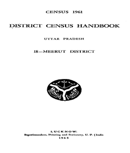 District Census Handbook, 18-Meerut, Uttar Pradesh