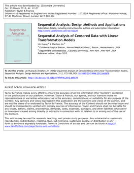 Sequential Analysis