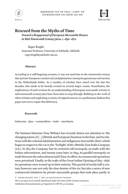 Downloaded from Brill.Com09/25/2021 09:13:01AM Via Free Access 314 Knight Opposition To, and Partly in Conjunction With, Surviving Eic Interests