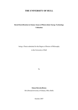 Thesis Submitted for the Degree of Doctor of Philosophy