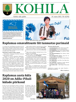 Raplamaa Aasta Küla 2020 on Adila–Pihali Külade Piirkond Raplamaa