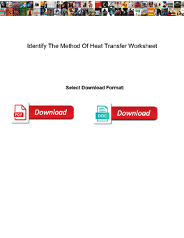 Identify the Method of Heat Transfer Worksheet