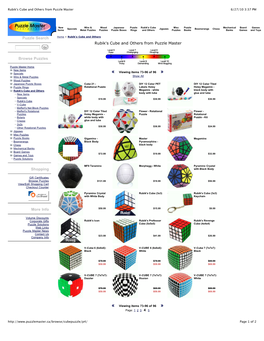 Rubik's Cube and Others from Puzzle Master 6/27/10 3:37 PM