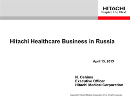 Hitachi Healthcare Business in Russia