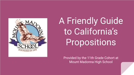 A Friendly Guide to California's Propositions