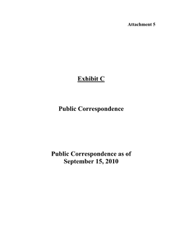 Public Correspondence