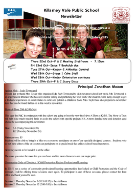 Killarney Vale Public School Newsletter Term 4 Week 3