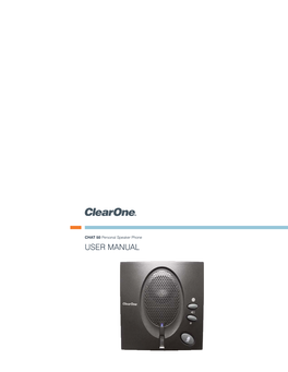 Clearone Chat 50 USB Plus Conference Phone User Guide