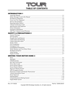 Table of Contents