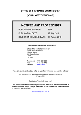 Notices and Proceedings