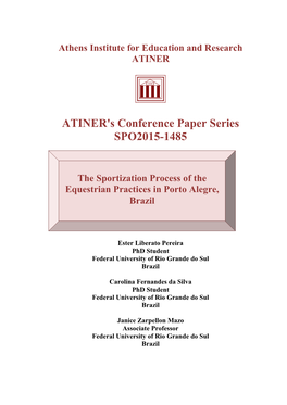 ATINER's Conference Paper Series SPO2015-1485