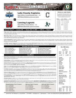 Lansing Lugnuts Lake County Captains