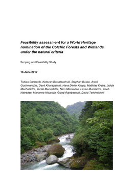 Feasibility Assessment for a World Heritage Nomination of the Colchic Forests and Wetlands Under the Natural Criteria