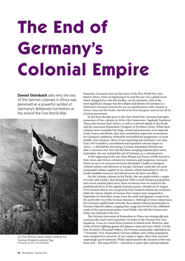 The End of Germany's Colonial Empire