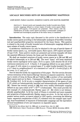 Locally Bounded Sets of Holomorphic Mappings