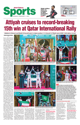 Abdulaziz Al Kuwari and Khalid Al Suwaidi Make It a Qatar Podium 1-2-3; Kuwait’S Al Thefiri Starts MERC 2 Title Defence in Style Tribune News Network Losail