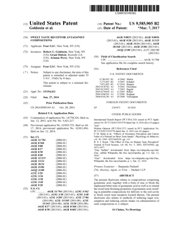 (12) United States Patent (10) Patent No.: US 9,585,905 B2 Goldstein Et Al