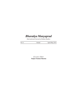 Bharatiya Manyaprad International Journal of Indian Studies