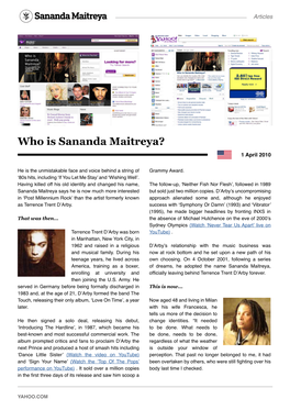 Who Is Sananda Maitreya?