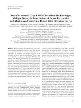 Neurofibromatosis Type 1 with Cherubism-Like Phenotype, Multiple