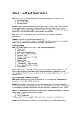 Area 9 – North and South Gorton
